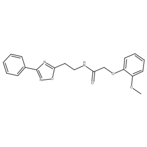2-(2-methoxyphenoxy)-N-[2-(3-phenyl-1,2,4-oxadiazol-5-yl)ethyl]acetamide结构式