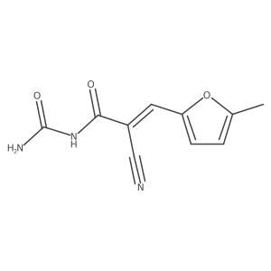 {2-Cyano-2-[(5-methylfuran-2-yl)methylidene]acetyl}urea Structure
