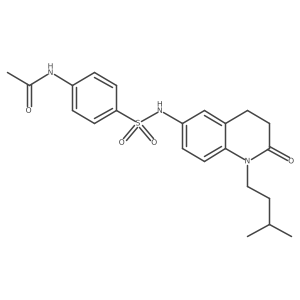 N-(4-(N-(1-isopentyl-2-oxo-1,2,3,4-tetrahydroquinolin-6-yl)sulfamoyl)phenyl)acetamide Structure
