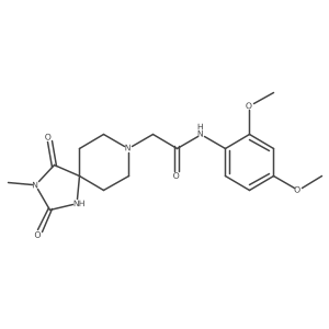 N-(2,4-dimethoxyphenyl)-2-(3-methyl-2,4-dioxo-1,3,8-triazaspiro[4.5]decan-8-yl)acetamide结构式