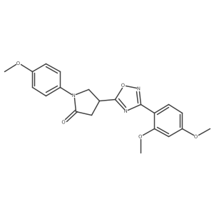 4-[3-(2,4-Dimethoxyphenyl)-1,2,4-oxadiazol-5-yl]-1-(4-methoxyphenyl)pyrrolidin-2-one结构式