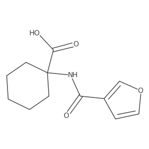 1-[(3-Furanylcarbonyl)amino]cyclohexanecarboxylic acid结构式