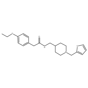 2-(4-ethoxyphenyl)-N-((1-(thiophen-2-ylmethyl)piperidin-4-yl)methyl)acetamide Structure