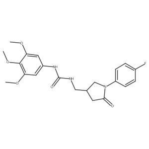 1-((1-(4-Fluorophenyl)-5-oxopyrrolidin-3-yl)methyl)-3-(3,4,5-trimethoxyphenyl)urea Structure