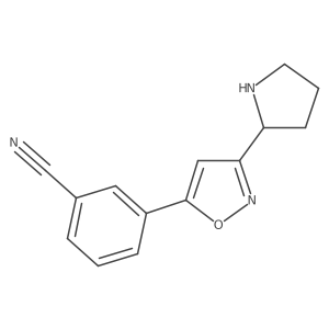 3-((r)-3-Pyrrolidin-2-yl-isoxazol-5-yl)-benzonitrile Structure