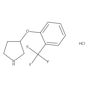 (3S)-3-[2-(trifluoromethyl)phenoxy]pyrrolidine hydrochloride结构式