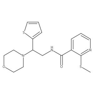 2-methylsulfanyl-N-(2-morpholin-4-yl-2-thiophen-2-ylethyl)pyridine-3-carboxamide结构式