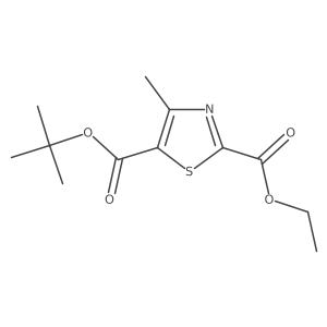 Tert-butyl 2-ethoxycarbonyl-4-methyl-thiazole-5-carboxylate结构式