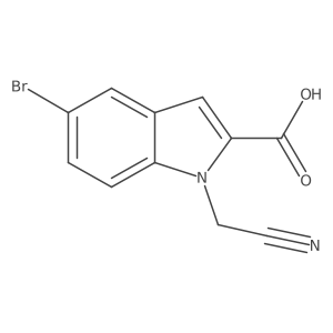 5-Bromo-1-cyanomethyl-1H-indole-2-carboxylic acid结构式