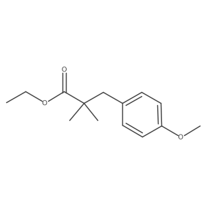 Ethyl 2,2-dimethyl-3-(4-methoxyphenyl)propanoate结构式