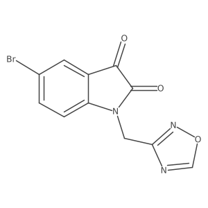5-bromo-1-(1,2,4-oxadiazol-3-ylmethyl)-2,3-dihydro-1H-indole-2,3-dione结构式