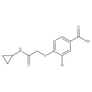 3-Bromo-4-(2-(cyclopropylamino)-2-oxoethoxy)benzoic acid Structure
