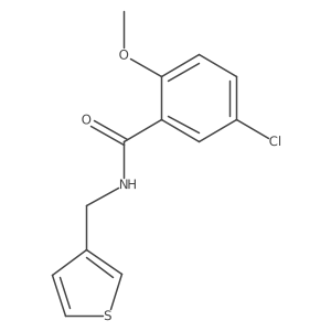5-chloro-2-methoxy-N-[(thiophen-3-yl)methyl]benzamide Structure