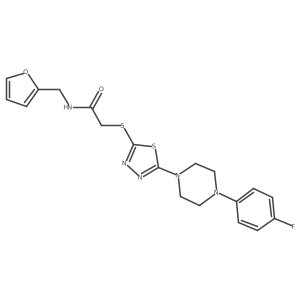 2-((5-(4-(4-fluorophenyl)piperazin-1-yl)-1,3,4-thiadiazol-2-yl)thio)-N-(furan-2-ylmethyl)acetamide Structure