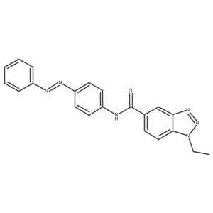 1H-Benzotriazole-5-carboxamide, 1-ethyl-N-[4-(2-phenyldiazenyl)phenyl]- Structure