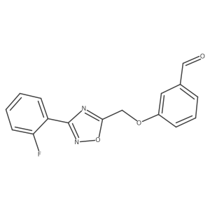 3-((3-(2-Fluorophenyl)-1,2,4-oxadiazol-5-yl)methoxy)benzaldehyde Structure
