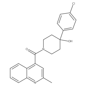 Cc1cc(C(=O)N2CCC(O)(c3ccc(Cl)cc3)CC2)c2ccccc2n1结构式