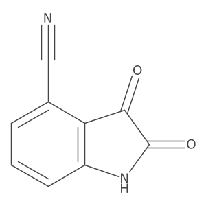 2,3-Dioxoindoline-4-carbonitrile结构式