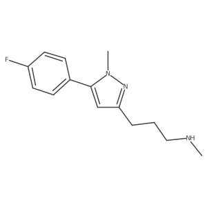{3-[5-(4-fluorophenyl)-1-methyl-1H-pyrazol-3-yl]propyl}(methyl)amine结构式