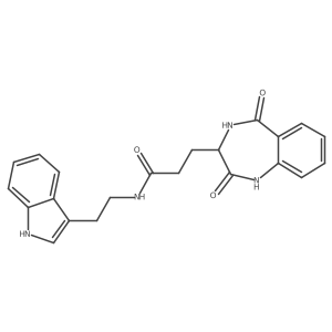 3-(2,5-dioxo-2,3,4,5-tetrahydro-1H-1,4-benzodiazepin-3-yl)-N-[2-(1H-indol-3-yl)ethyl]propanamide Structure