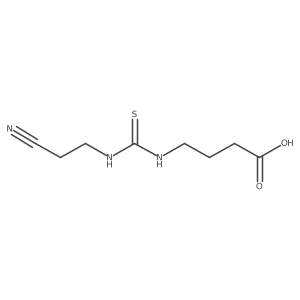 4-[[[(2-Cyanoethyl)amino]thioxomethyl]amino]butanoic acid结构式