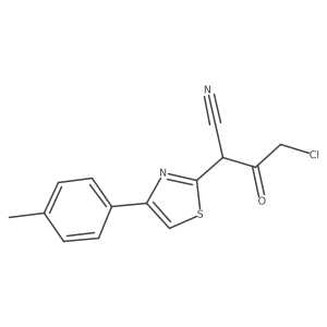 4-Chloro-2-[4-(4-methylphenyl)-1,3-thiazol-2-yl]-3-oxobutanenitrile Structure