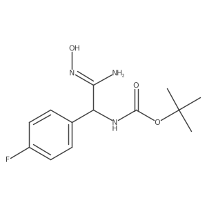 tert-butyl N-[(4-fluorophenyl)(N'-hydroxycarbamimidoyl)methyl]carbamate Structure