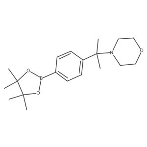 4-(2-(4-(4,4,5,5-Tetramethyl-1,3,2-dioxaborolan-2-yl)phenyl)propan-2-yl)morpholine结构式