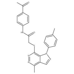 N-(4-acetylphenyl)-2-((4-methyl-1-(p-tolyl)-1H-pyrazolo[3,4-d]pyridazin-7-yl)thio)acetamide Structure
