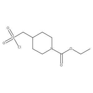 Ethyl 4-[(chlorosulfonyl)methyl]piperidine-1-carboxylate结构式