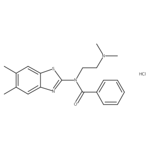 N-(5,6-dimethyl-1,3-benzothiazol-2-yl)-N-[2-(dimethylamino)ethyl]benzamide hydrochloride结构式