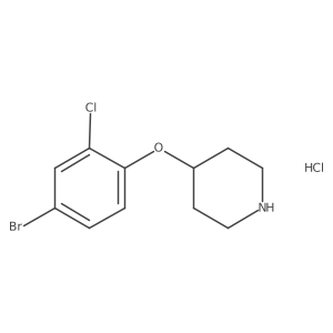 4-(4-Bromo-2-chlorophenoxy)piperidine hydrochloride Structure