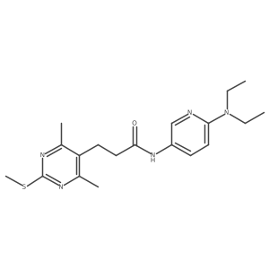 N-[6-(diethylamino)pyridin-3-yl]-3-(4,6-dimethyl-2-methylsulfanylpyrimidin-5-yl)propanamide Structure