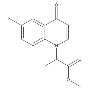 1(4H)-Quinolineacetic acid, 6-fluoro-alpha-methyl-4-oxo-, methyl ester Structure
