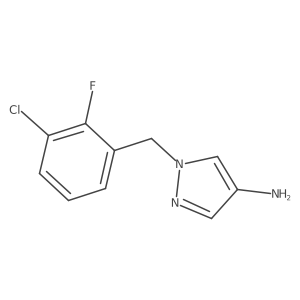 1-[(3-Chloro-2-fluorophenyl)methyl]-1H-pyrazol-4-amine Structure