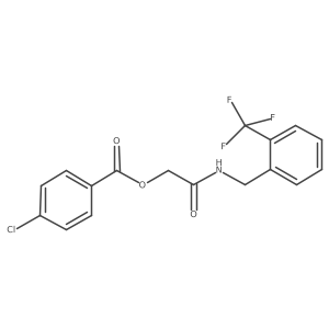 2-Oxo-2-((2-(trifluoromethyl)benzyl)amino)ethyl 4-chlorobenzoate结构式