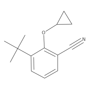 3-Tert-butyl-2-cyclopropoxybenzonitrile结构式