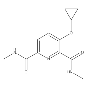 3-Cyclopropoxy-N2,N6-dimethylpyridine-2,6-dicarboxamide结构式