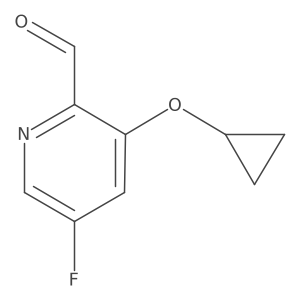 3-Cyclopropoxy-5-fluoropicolinaldehyde结构式