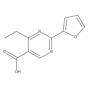 4-Ethyl-2-(furan-2-yl)pyrimidine-5-carboxylic acid Structure