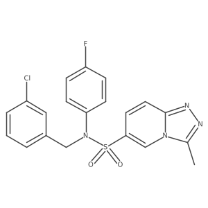 N-[(3-chlorophenyl)methyl]-N-(4-fluorophenyl)-3-methyl-[1,2,4]triazolo[4,3-a]pyridine-6-sulfonamide结构式