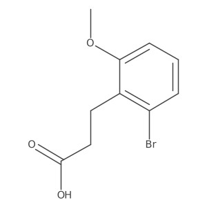 3-(2-Bromo-6-methoxyphenyl)propanoic acid结构式