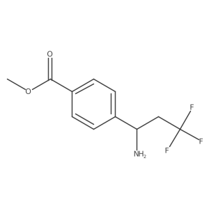 Benzoic acid, 4-(1-amino-3,3,3-trifluoropropyl)-, methyl ester结构式