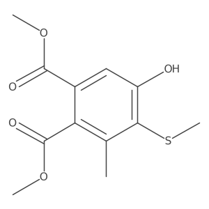 Dimethyl 5-hydroxy-3-methyl-4-(methylsulfanyl)phthalate结构式