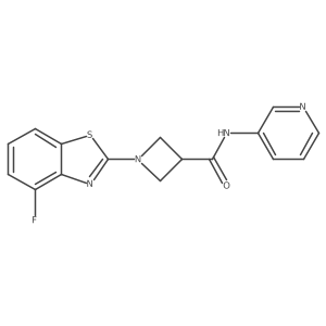 1-(4-fluorobenzo[d]thiazol-2-yl)-N-(pyridin-3-yl)azetidine-3-carboxamide结构式