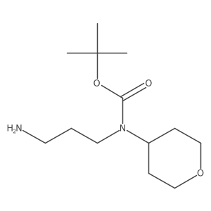 tert-butyl N-(3-aminopropyl)-N-(oxan-4-yl)carbamate结构式
