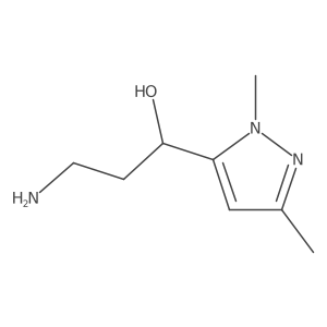 3-Amino-1-(1,3-dimethyl-1h-pyrazol-5-yl)propan-1-ol Structure