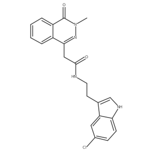 N-[2-(5-chloro-1H-indol-3-yl)ethyl]-2-(3-methyl-4-oxo-3,4-dihydrophthalazin-1-yl)acetamide结构式