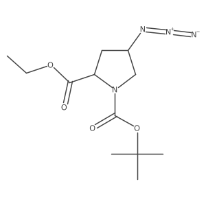 (4S)-1-Boc-4-azido-D-proline ethyl ester结构式