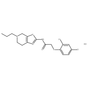 2-(2,4-dichlorophenoxy)-N-(5-propyl-4,5,6,7-tetrahydrothiazolo[5,4-c]pyridin-2-yl)acetamide hydrochloride结构式